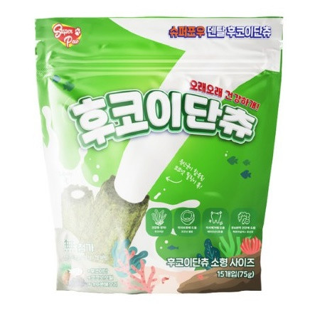 [슈퍼포우] 후코이단츄 덴탈껌 파우치15P XS